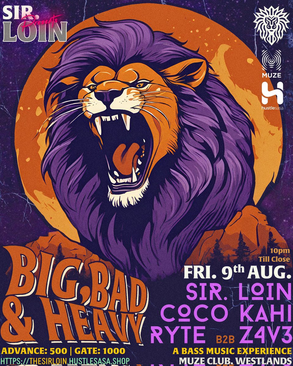 Dj_Sir_Loin's tweet photo. In just under 24 hours, at 10pm Fri 9th, BIG, BAD &amp; HEAVY debuts at #MUZEclub ! 🫡✨ In session #DjSirLoin @corinnekahi  #RYTE &amp; @_Z4V3 - TICKETS https://t.co/00TgFhaYn5 #BigBadAndHeavy #BigBadAndHeavyKE #NoiseOnDemand https://t.co/OqdabJk3Fg