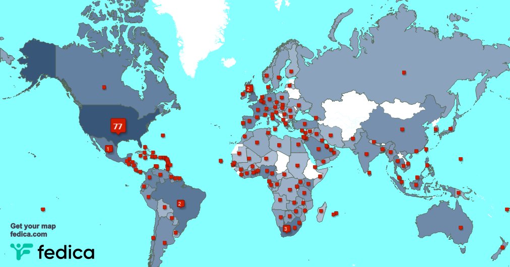 I have 199 new followers from Nigeria, India, and more last week. See fedica.com/!infamous_125