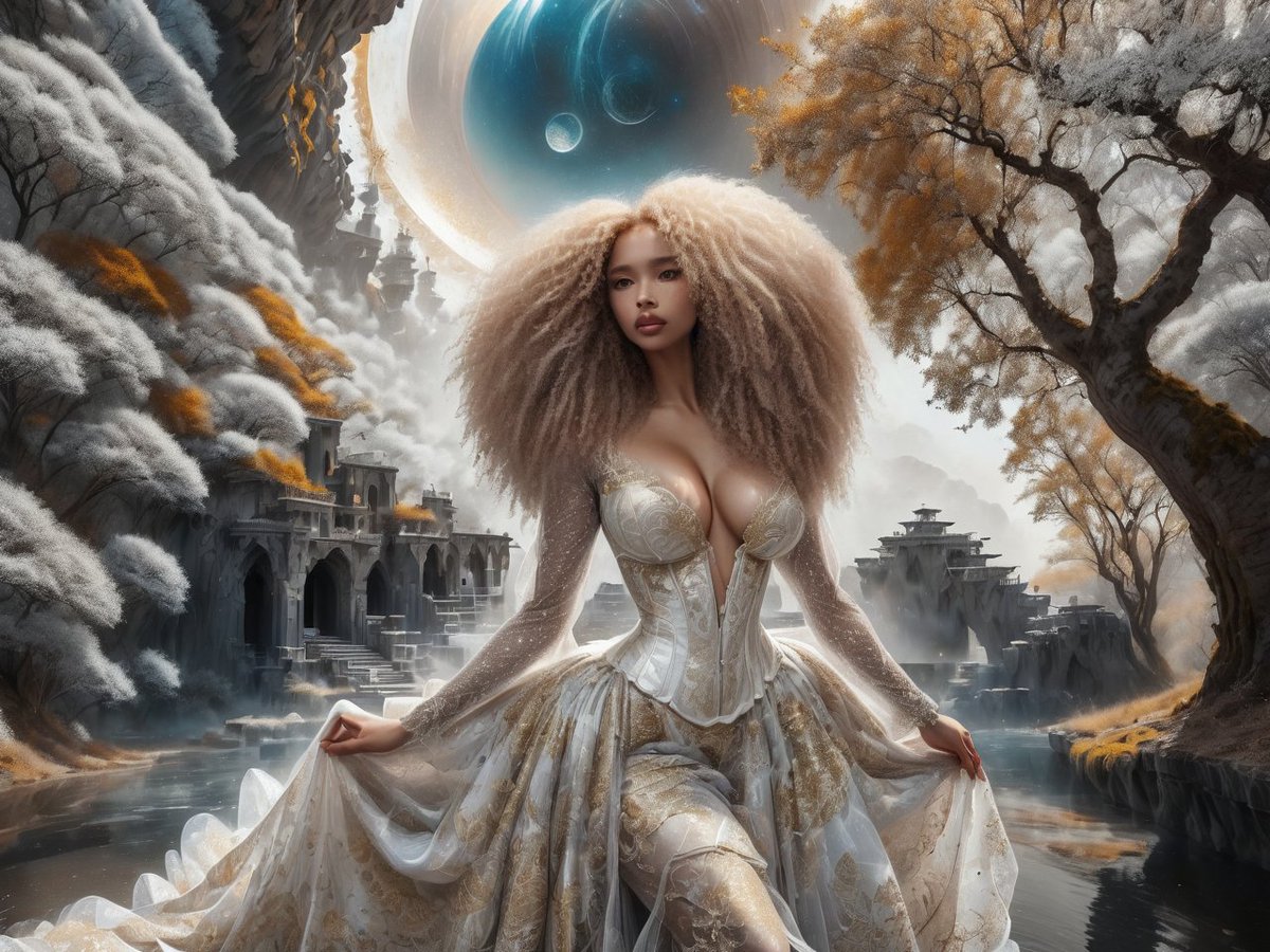 "An imaginative woman with ebonies hair, dressed in a flowing, fantasy-inspired gown, as she steps into a..."

gencraft.ai/p/SzdFox

#gencraft #socialai #aicreators #ai #art #aiart #AIGen #aiadventures #AIArtGallery #AIArtwork #stablediffusion