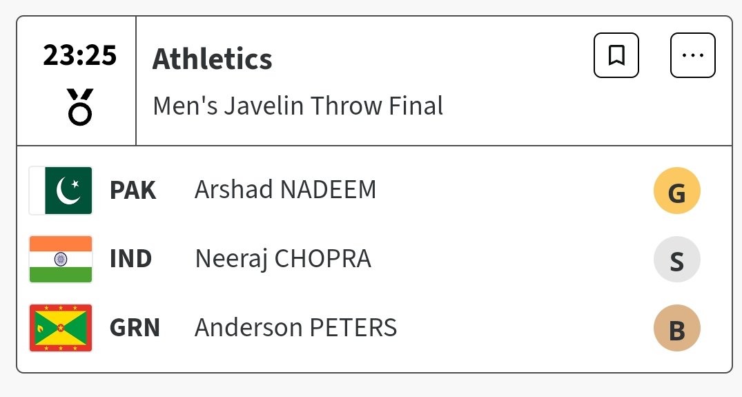 MoeezShafiq's tweet photo. Congratulations 🎊 Pakistan. CONGRATULATIONS ARSHAD NADEEM🐐
#OlimpiadasParis2024 https://t.co/NDwxaDhK0u