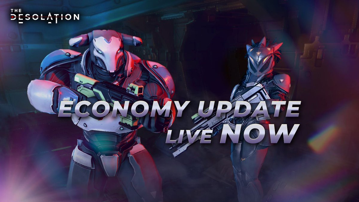 Play_Desolation's tweet photo. Attention Mercenaries🫡 

🚨 The Economy update is officially Live!🚨 

Join the effort in reclaiming Earth from The Shade by crafting the most powerful weapons you can! 🔫 ⚒️ ✨ 

You can read the Patch Notes Here: https://t.co/3rRp1Gogwb https://t.co/eGOkMDKdkd