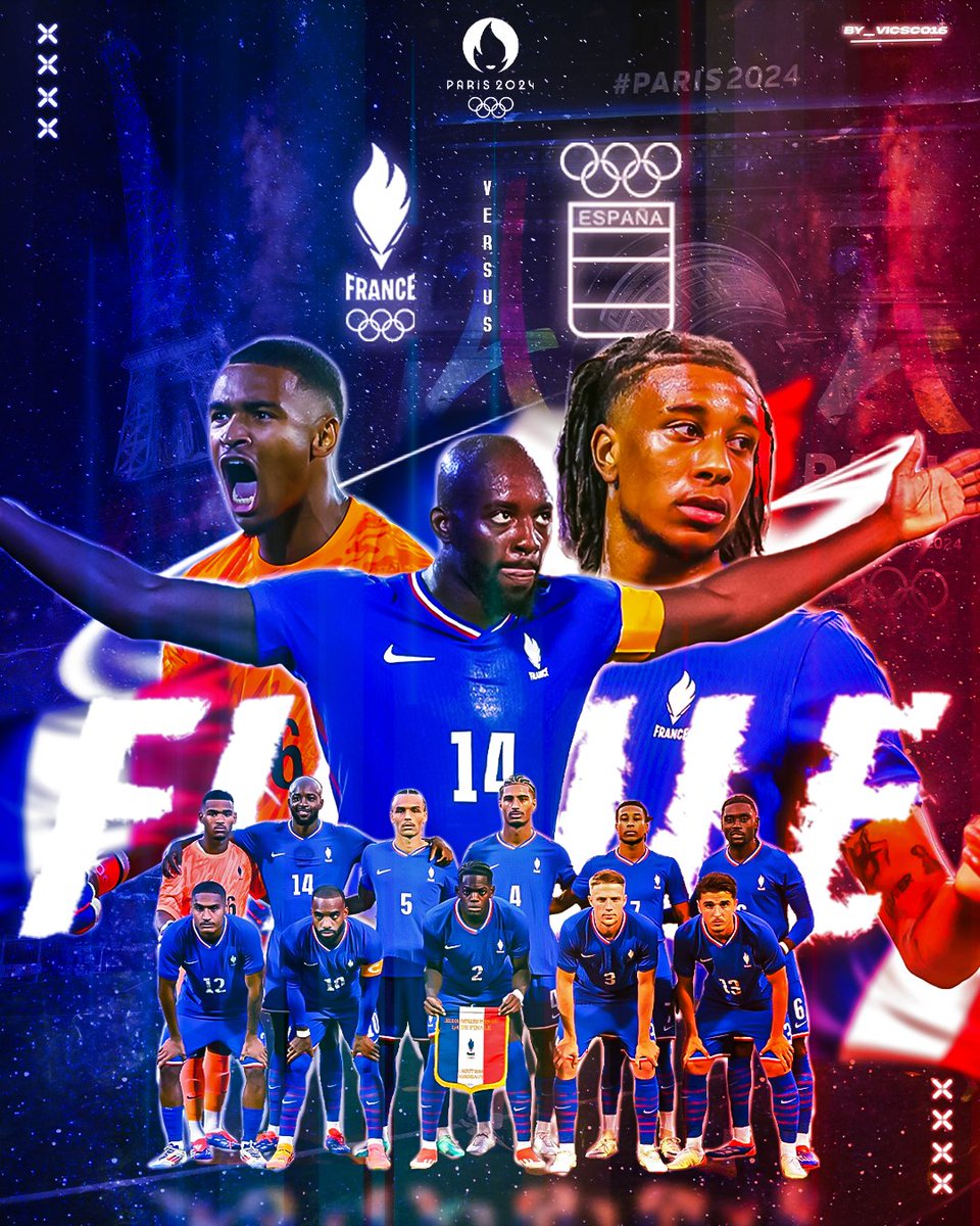By_vicsco16's tweet photo. • Paris 2024 | Finale Foot 🏅

• @equipedefrance vs @sefutbol

---------------

#by_vicsco16 #graphicdesign #graphicdesigner #footballdesign #footballdesigner #sportdesigner #photoshopedit #edit #olympics #paris2024 #equipedefrance #olise #mateta #restes https://t.co/7g8NVl5o1t