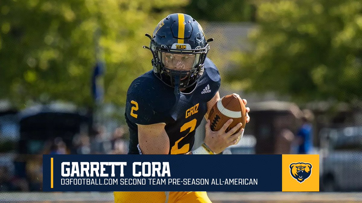 Franklin Grizzlies (@fcgrizathletics) on Twitter photo NEWS | Congratulations to <a href="/FCGrizFootball/">Franklin College Football</a> senior RB Garrett Cora on earning Second Team Pre-Season All-American honors from D3football.com today!
Read more: tinyurl.com/aua6y6n7 NEWS | Congratulations to <a href="/FCGrizFootball/">Franklin College Football</a> senior RB Garrett Cora on earning Second Team Pre-Season All-American honors from D3football.com today!
Read more: tinyurl.com/aua6y6n7
