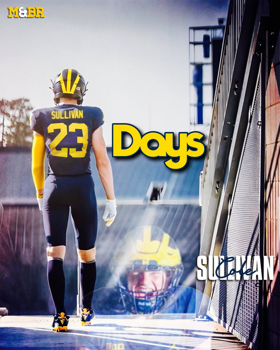 We’ve got <a href="/ColeSull18/">Cole Sullivan</a> days until Michigan Football.