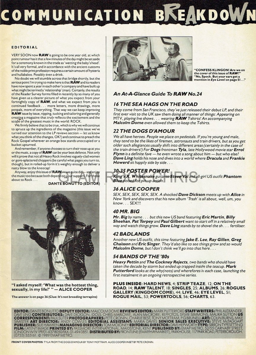 GlamSlam72's tweet photo. RAW Magazine
August 8th 1989
#contents https://t.co/dYrF3XoP5K