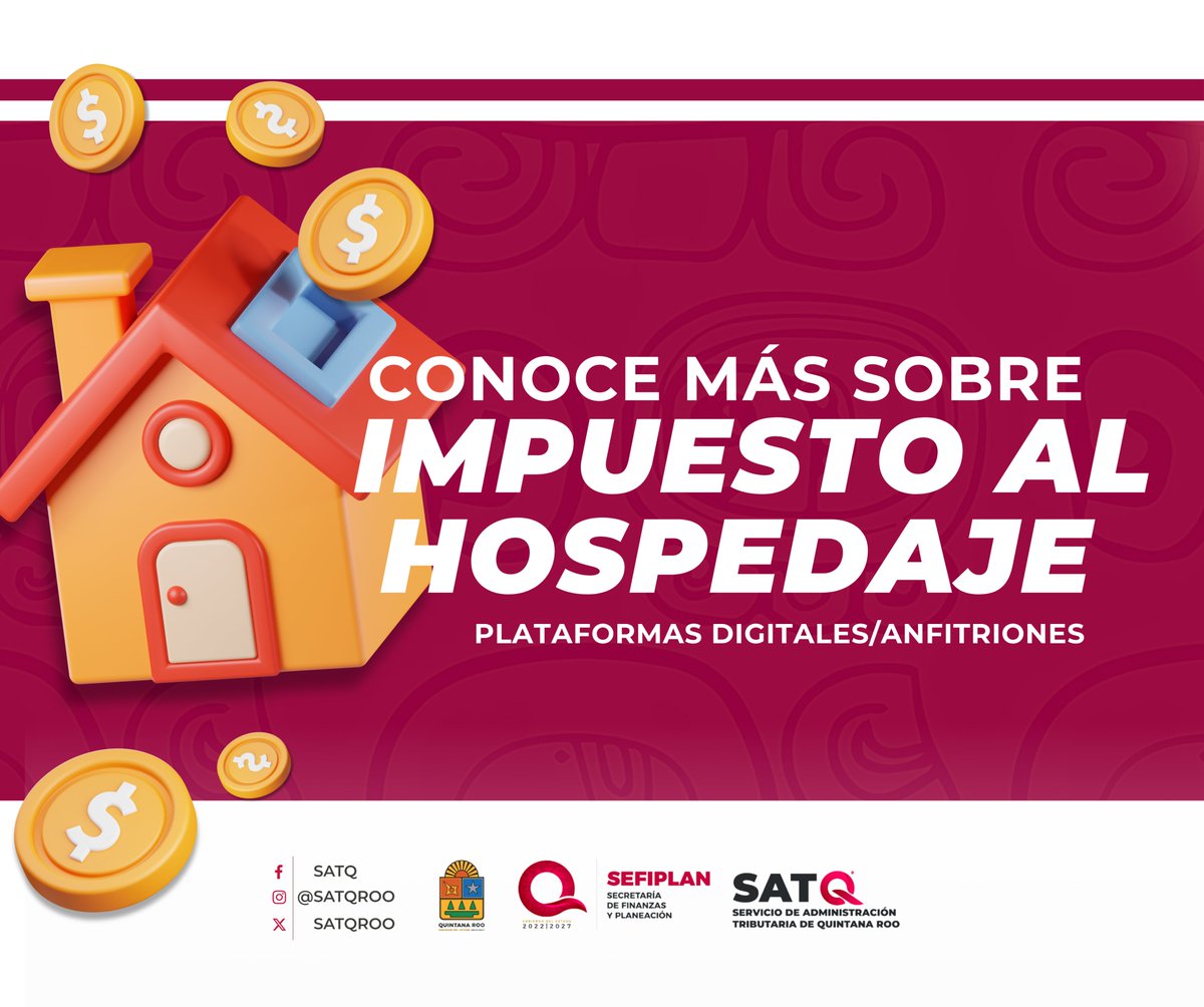 satqroo's tweet photo. #HablemosDelImpuestoAlHospedaje

Si eres una persona física o moral que brinda servicios de hospedaje en inmuebles de tu propiedad o llevas la administración de estos 🏠, debes realizar la inscripción al Padrón Estatal y obtener tu licencia de funcionamiento 📁.

#ContribuyentesResponsables
#UnidosParaTransformar