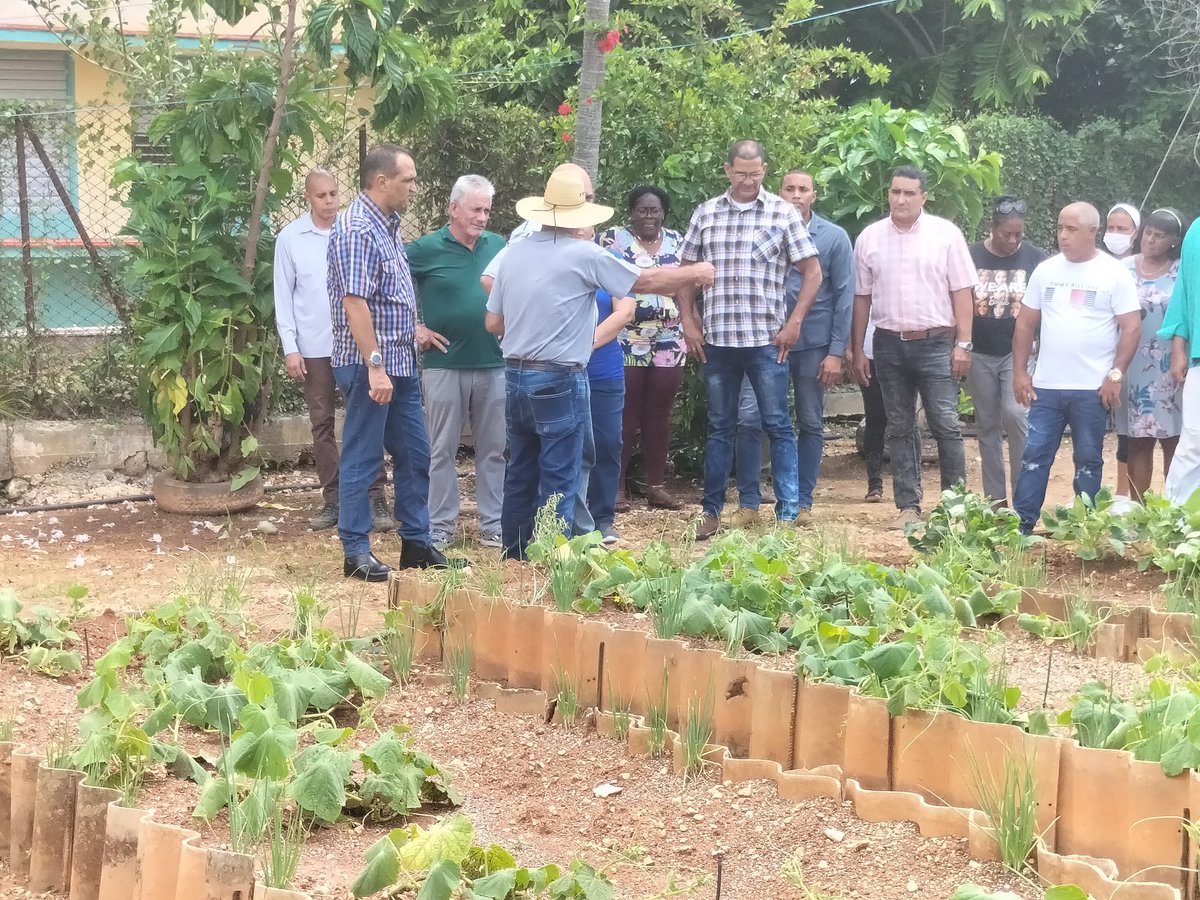 PartidoPCC's tweet photo. #LaHabana es la sexta provincia que vista @DrRobertoMOjeda para dar seguimiento a lo acordado en el VIII Pleno del Partido y las prioridades de trabajo de la organización. El recorrido comenzó en el organopónico "1 de julio" donde se dialogó sobre la produccion de alimentos. https://t.co/QDMyg8oulo