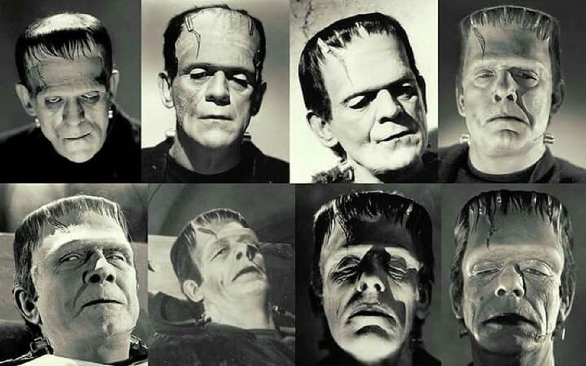 Universal Frankenstein Monsters- Karloff, Chaney Jr, Lugosi and Strange