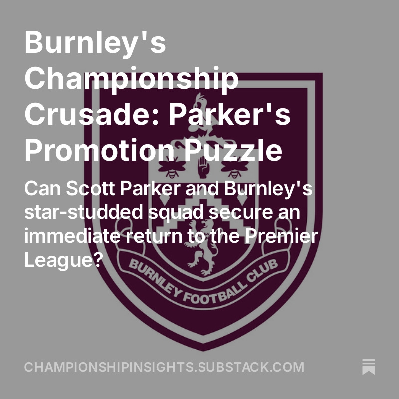 InsightsChamp's tweet photo. Can Scott Parker and Burnley's star-studded squad secure an immediate return to the Premier League? #twitterclarets

Read More here --> https://t.co/qZwLQnZn7B https://t.co/rcqDHP5w3j