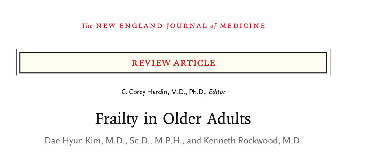 DrDamluji's tweet photo. Frailty in Older Adults: @NEJM 

🥸 Very nice: frailty in NEJM. 

😱 30-point summary below: 

👇👇👇 https://t.co/rKYwqxtxQa