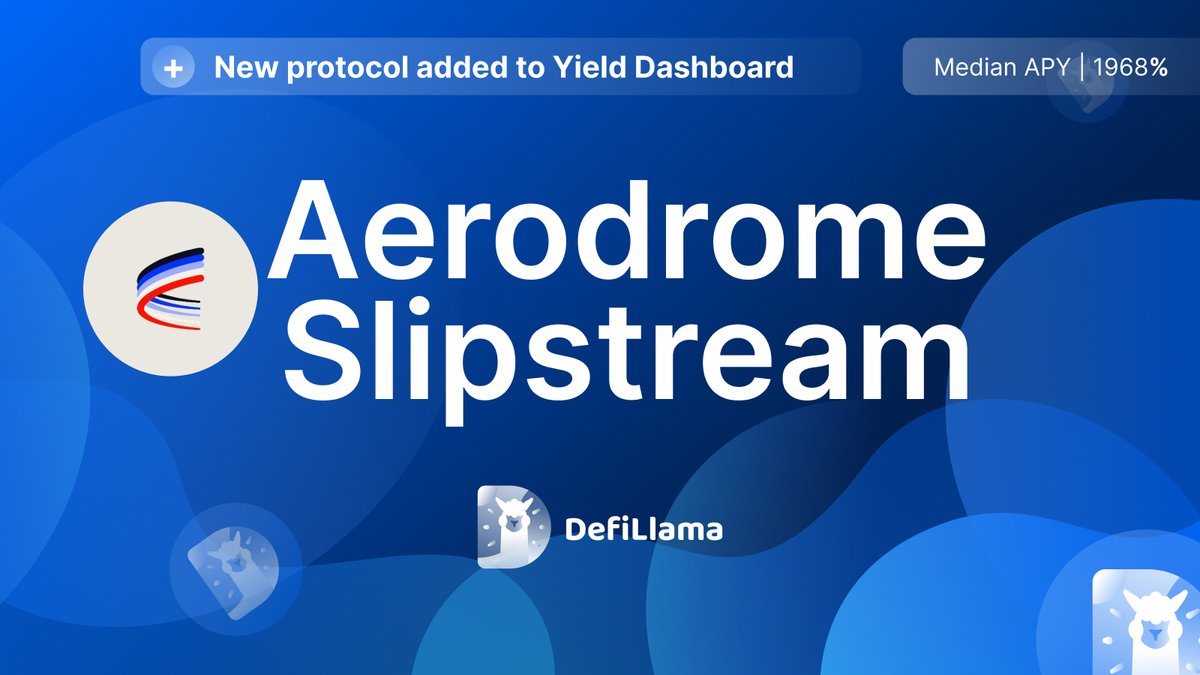 DefiLlama's tweet image. Now tracking @AerodromeFi Slipstream pools on our our Yield Dashboard