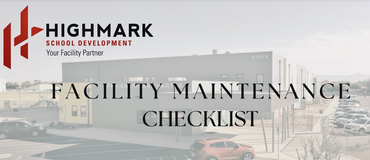 HighmarkSchools's tweet photo. One of many important things for leaders to do before students and faculty come "back to school," is to double-check the function &amp; safety of your building. Here's a simple checklist to help you stay on top of your facility maintenance today and everyday.  https://t.co/XJIsbJOUud https://t.co/dFXEUut7c8