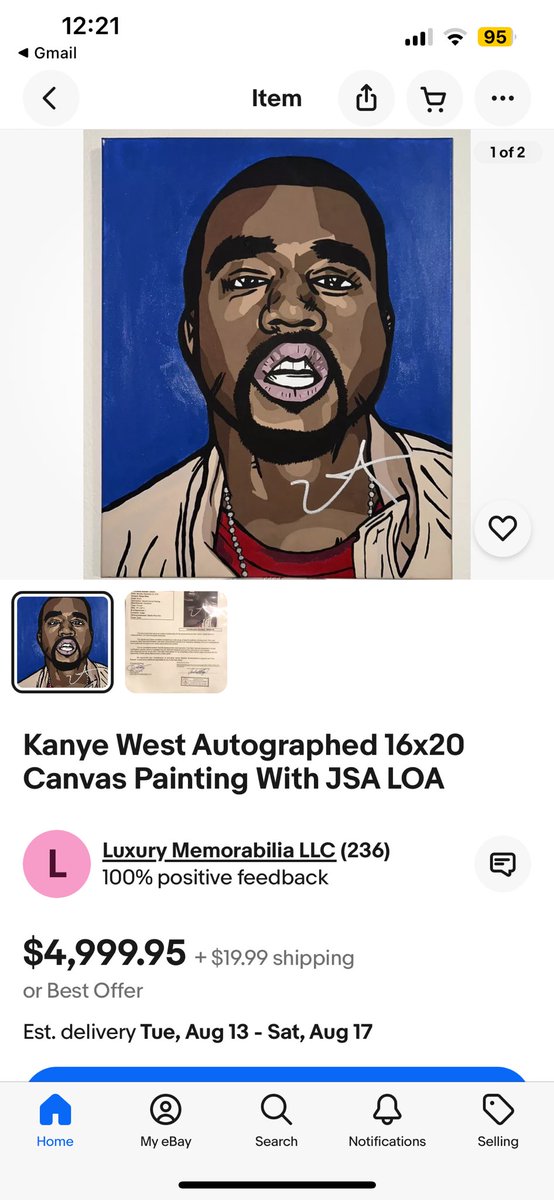 sam1y_'s tweet photo. the first painting I ever sold is now being sold on eBay 🤣 https://t.co/PUKK0jkZsI