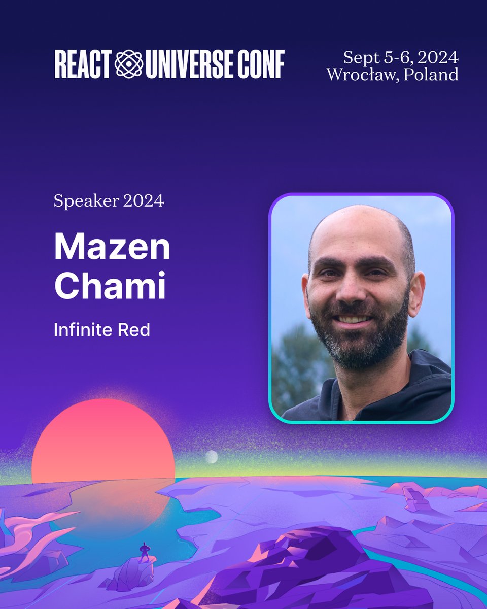 Mazen Chami (@mazenchami) on Twitter photo Have you ever thought about how to internationalize your app? Curious about how to implement right-to-left? Come join me in Poland <a href="/react_native_eu/">React Native EU is now React Universe Conf</a> and learn ways you can expand your global user base.
Use the code below for 15% off for the conference! #ReactUniverseConf Have you ever thought about how to internationalize your app? Curious about how to implement right-to-left? Come join me in Poland <a href="/react_native_eu/">React Native EU is now React Universe Conf</a> and learn ways you can expand your global user base.
Use the code below for 15% off for the conference! #ReactUniverseConf