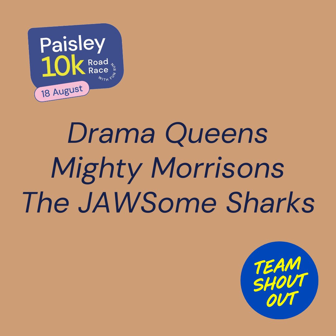 onerensport's tweet photo. #TeamShoutOut to these fabulous people! ๐๐ฆ We hope you are looking forward to taking on the 10k and Fun Run next Sunday ๐ฝ
#Paisley10k https://t.co/jMwL067lr7