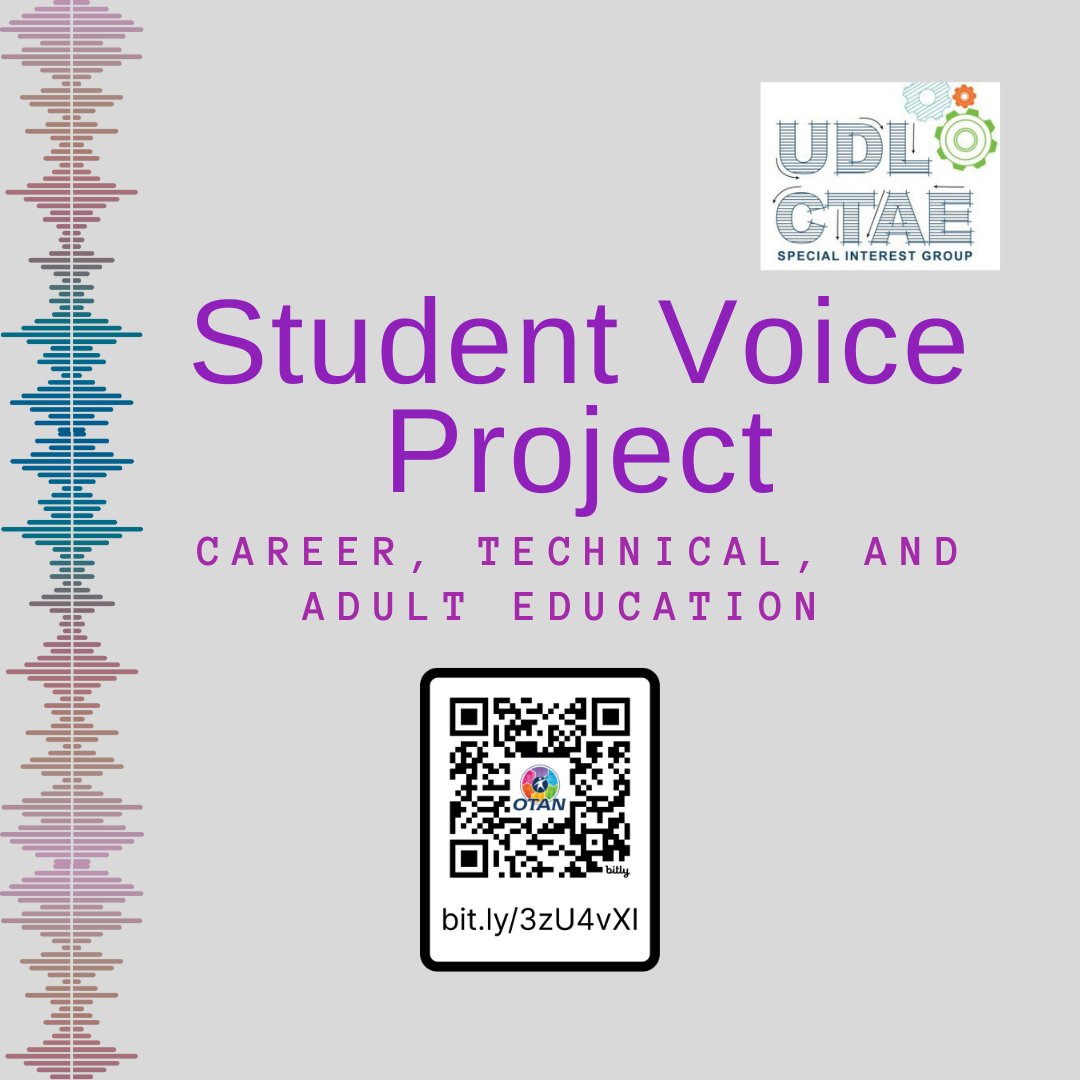 Check this project to try UDL infused cost-free lesson plans. Introduce your adult learners to #UDLCTAE and provide feedback on the experience. #AdultEd bit.ly/3zU4vXI