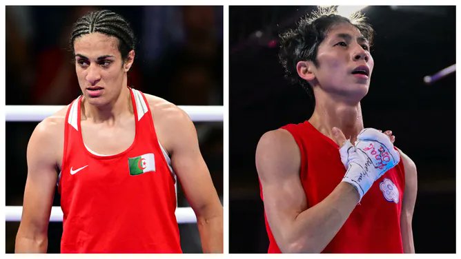 StopXXErasure's tweet image. The two male boxers competing as ♀️ at Olympics:
Lin Yu Ting - East Asian &amp;amp; Imane Khelif - North African. It has been alleged they are &quot;persecuted due to racial discrimination.&quot; NO. These men are replacing Taiwanese &amp;amp; Algerian women. This is SEXISM. Not racism. #StopFemaleErasure