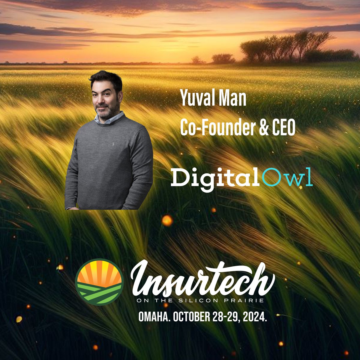 We're looking forward to Yuval Man joining us from DigitalOwl to discuss the company's AI-powered platform designed to quickly and accurately analyze medical records. October 28-29, in Omaha. Register today at siliconprairienebraska.com. #insurtech #ai #dontmissout