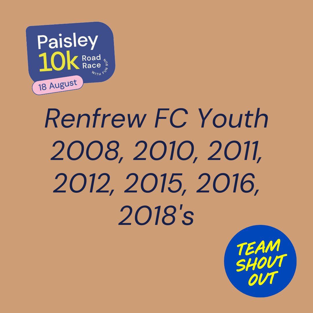 onerensport's tweet photo. #TeamShoutOut to all of the players from different age groups of @RenfrewFCYouth who will be running the Fun Run again this year! ๐๐คฉ https://t.co/Aj0cghLxIr