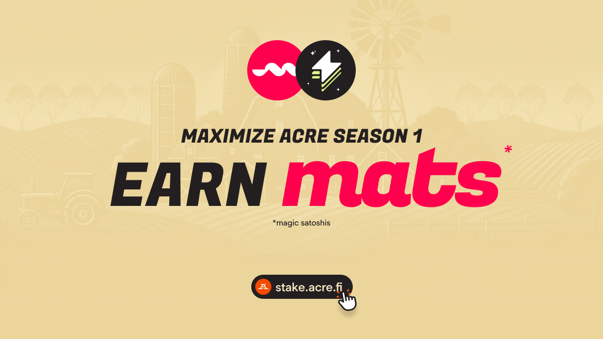 Acre.Fi - Autocompounding Bitcoin Rewards tweet media