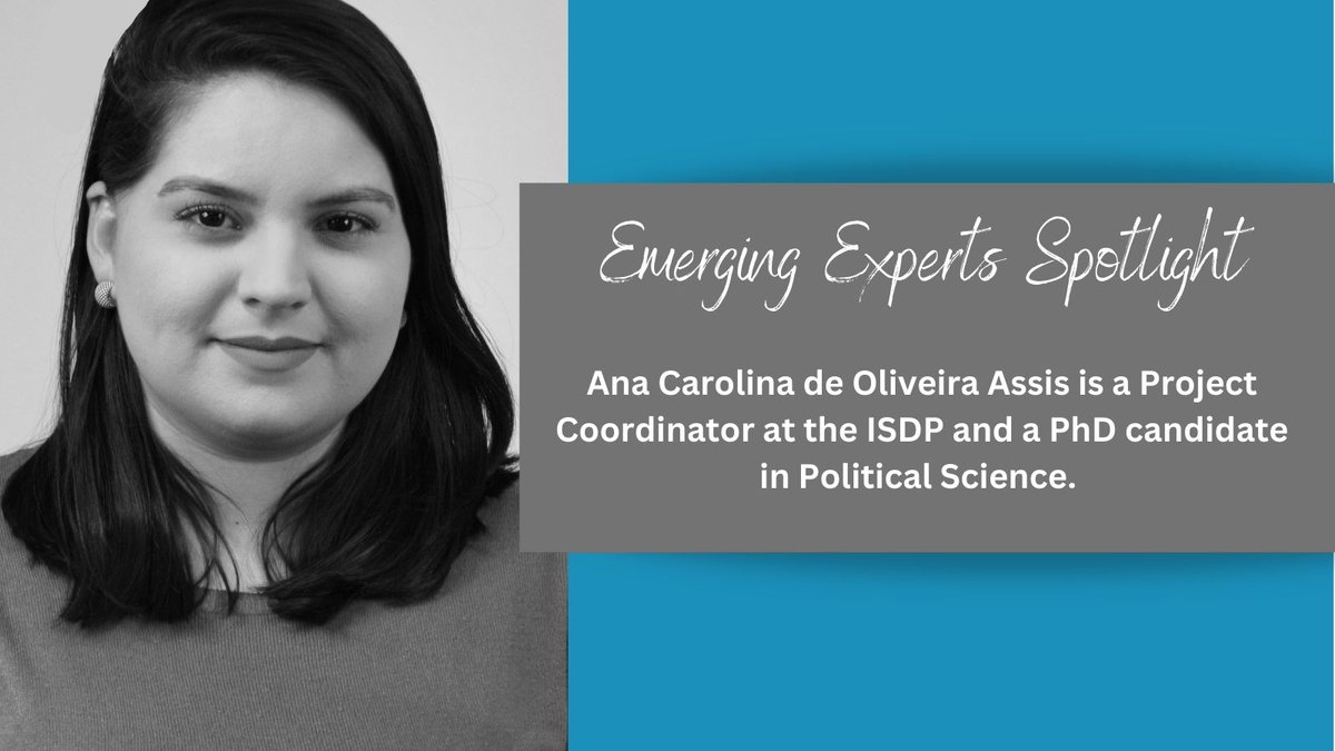 ForumArmsTrade's tweet photo. 🌟Welcome Ana Carolina de Oliveira Assis to our network!🌟Ana is a Project Coordinator at ISDP and a PhD candidate focusing on military spending & national defense. Excited to collaborate with you! Learn more about her background here: https://t.co/w9TvaDdY6i
#EmergingExperts https://t.co/6ek4otOjAz