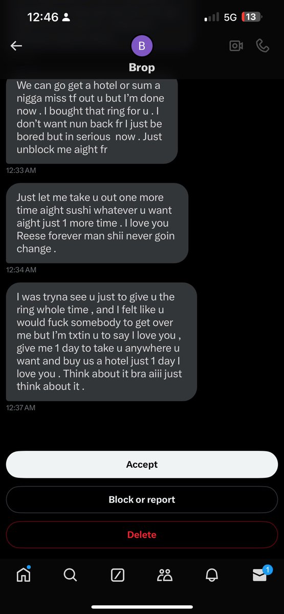 omgreesee's tweet photo. does anyone else have an ex who constantly makes fake social media accounts or new #’s all the time to contact them?? 😭😭 like it’s actually so insane https://t.co/tP1nrPMLEb