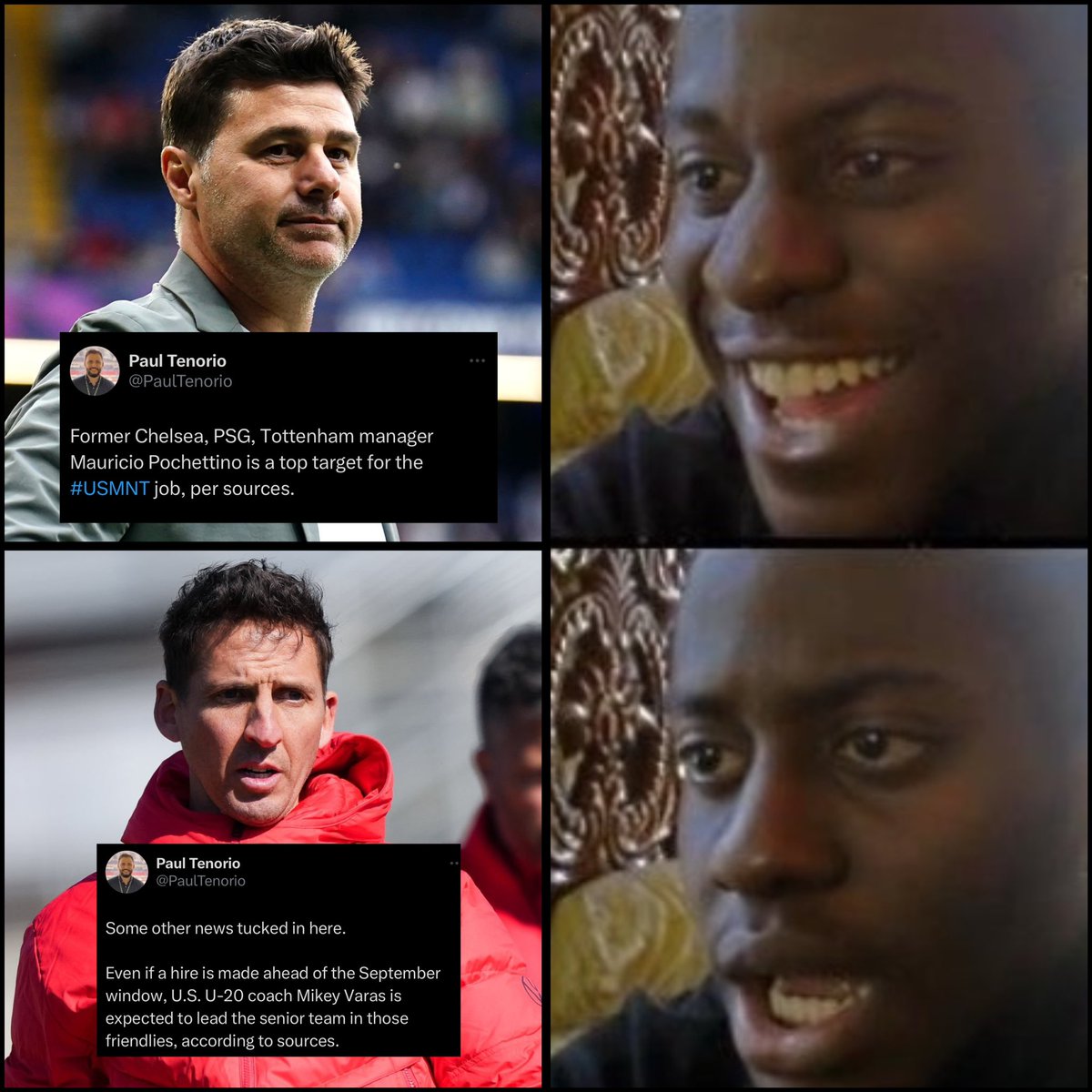 So USSF basically wanted to let people know that Mikey Varas will be interim coach for the Sept camp but to not disappoint everyone, they throw out a big name coach like Mauricio Pochettino first 😂