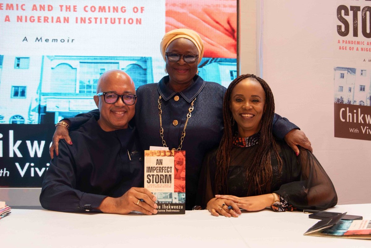 animperfectstrm's tweet photo. It’s official! #AnImperfectStorm by Dr. @Chikwe &amp; @VIhekweazu has been unveiled by Bar. Boss Mustapha, former Secretary to the @NigeriaGov.

The event was a success, &amp; we’re excited to share this important work with Nigerians &amp; the world.

Get your copy: https://t.co/PkJ2qRo0Hw https://t.co/nbgcted4ZO