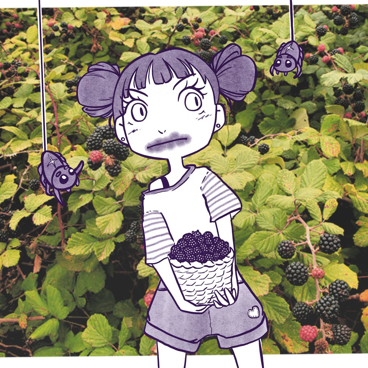 Bocetillo de hoy sin mucho pintar… cuidado si vais a buscar moras porque hay arañas escondidas i w i no he vuelto a comer moras dese que me encontré una XD