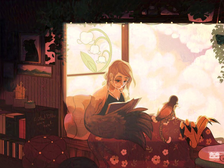 MX__CC's tweet photo. Evening Reading 
#digitalart https://t.co/mKqZw2lzoD