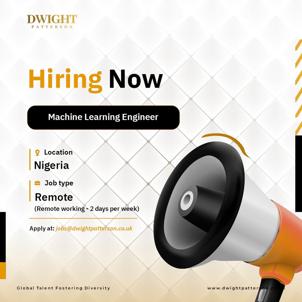 DwtPatterson's tweet image. ๐ Swipe right to see jobs you missed!
Backend Engineer | Engineering Manager | Machine Learning Engineer
#EngineeringManager #MachineLearningEngineer #Backend Engineer #JobAlert #DwightPatterson