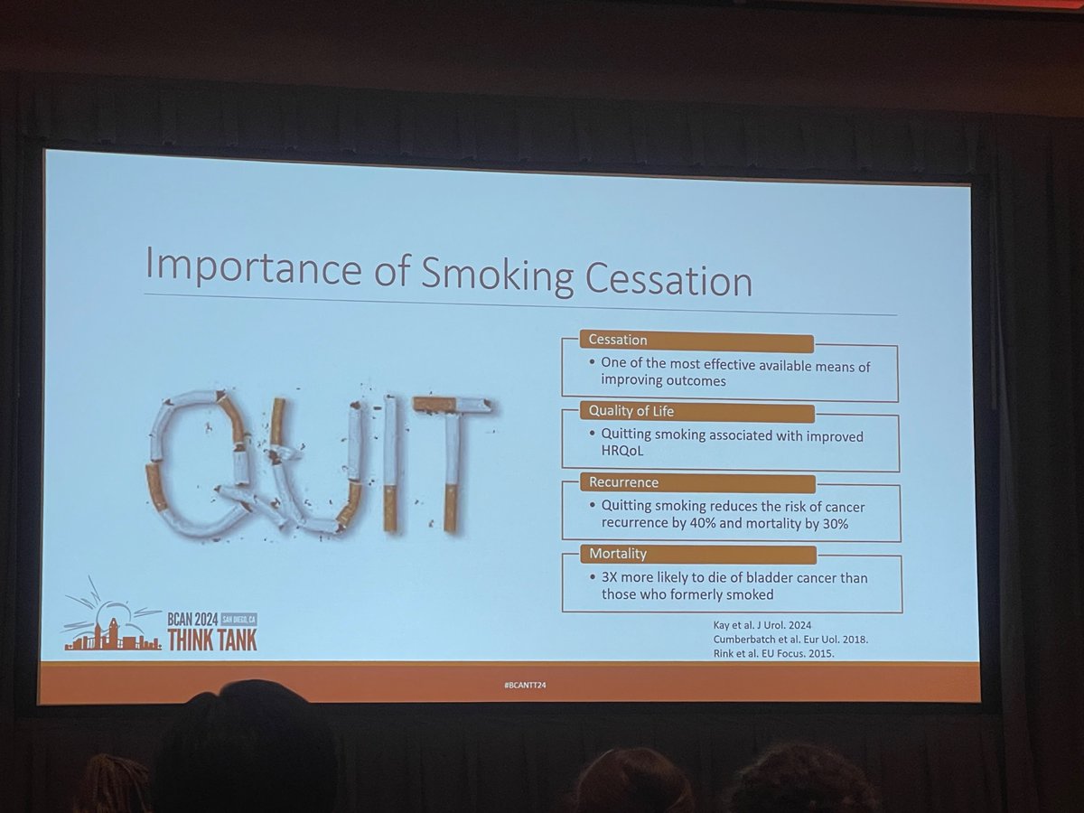 "#bcantt24 Massive potential to improve urology practices! 🚭 Many patients are unaware that smoking cessation is crucial for bladder cancer prevention and treatment. Let's bridge the knowledge gap and make a difference! 💪 #BladderCancer #Urology #PublicHealth"