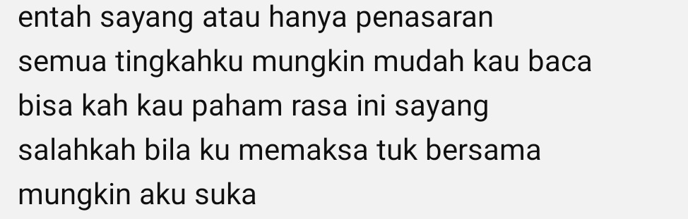 salshinee_'s tweet photo. Bisakah kau paham rasa ini sayang
Salahkah bila ku memaksa tuk bersama
Mungkin aku suka?
Part favorite kalian yang mana?
#AffaIyahSalmaSalsabilXBasboi
#fifthsals #salmasalsabilxbasboi https://t.co/HusNayw9pK