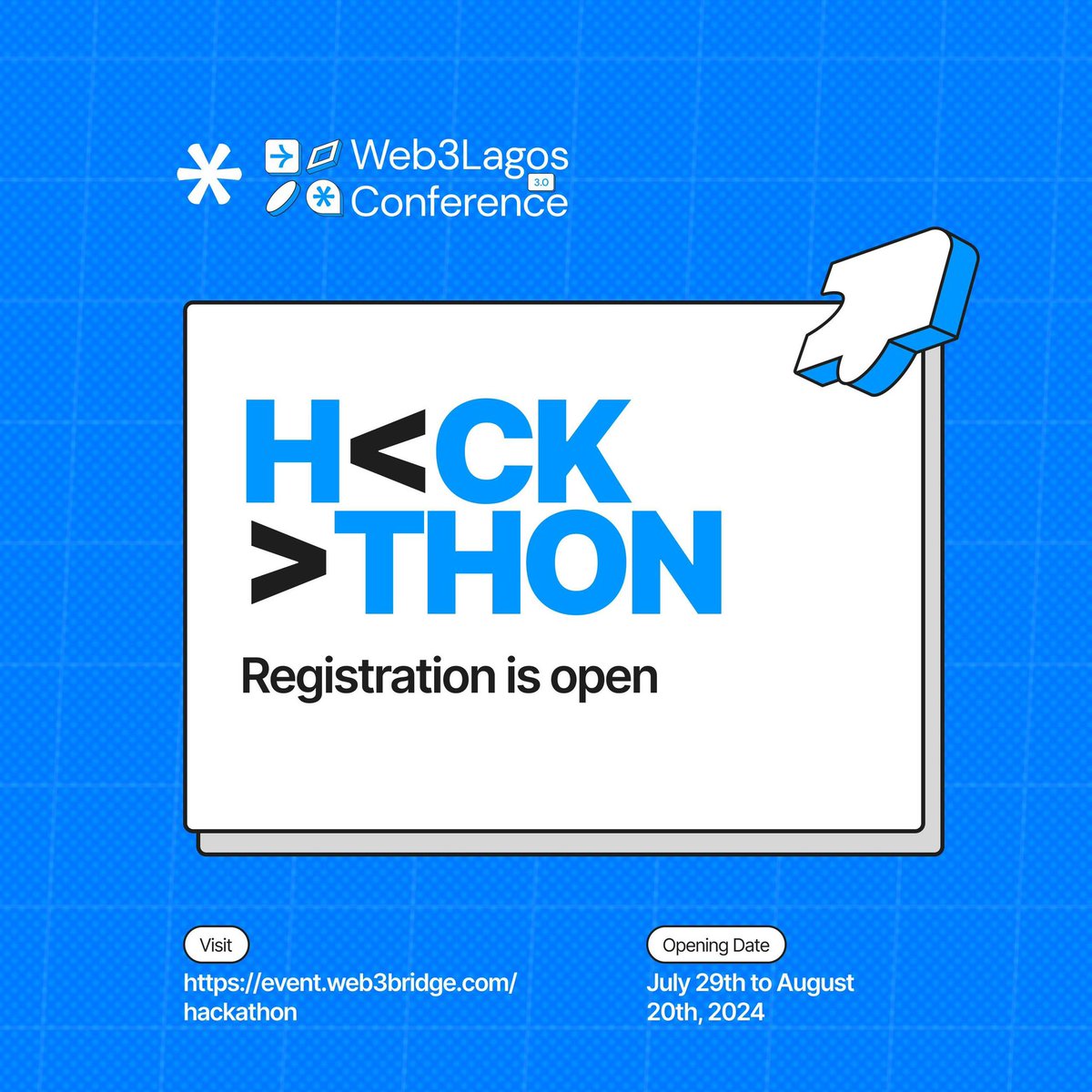 Tunnykvng's tweet photo. Now that @web3lagoscon #Web3Lagos2024 is trending, it is time to talk about the #Hackhathon with about $10,000 in rewards!
The Hackhathon is open to Web2 and Web3 builders with categerios such as Open governance, Financial inclusion, Entertainment, Digital, Education products and use cases.
Learn more at https://t.co/tZrR4cV9HL