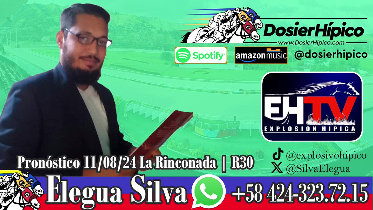Elegua Silva "Explosivo Hípico" <a href="/SilvaElegua/">Explosivo Hípico</a> | #LaRinconada 11/08/24 | R30 | SuperFijos Marcas5y6 #adelantados 🏇🏅
  ... 👉 visita:   youtu.be/3Lv08S_sRh0  🏆

🎭La buena salud requiere del entretenimiento.

✅Activa <a href="/DosierHipico/">Dosier Hipico</a> por aquí !
👉...  chat.whatsapp.com/JGJtxCjpUJuE69…  🔥