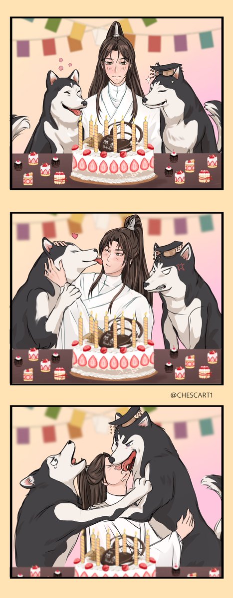 chescart1's tweet photo. happy wanning day!!🥳🥳🥳🥳💕💕💕#2ha #二哈和他的白猫师尊 #楚晚宁0809生日快乐 https://t.co/YIVkTtF2xF