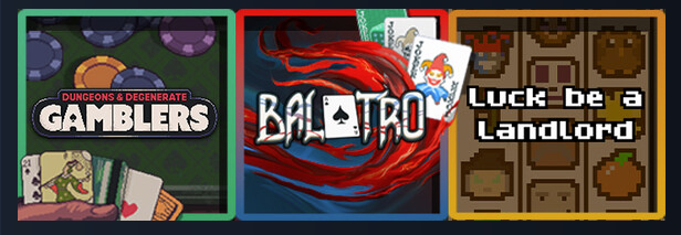 LocalThunk's tweet photo. To celebrate the release of D&amp;DG, check out our "Not a Real Casino" bundle to get 17% off Balatro, Dungeons &amp; Degenerate Gamblers, and Luck be a Landlord! https://t.co/UZUK308v6a