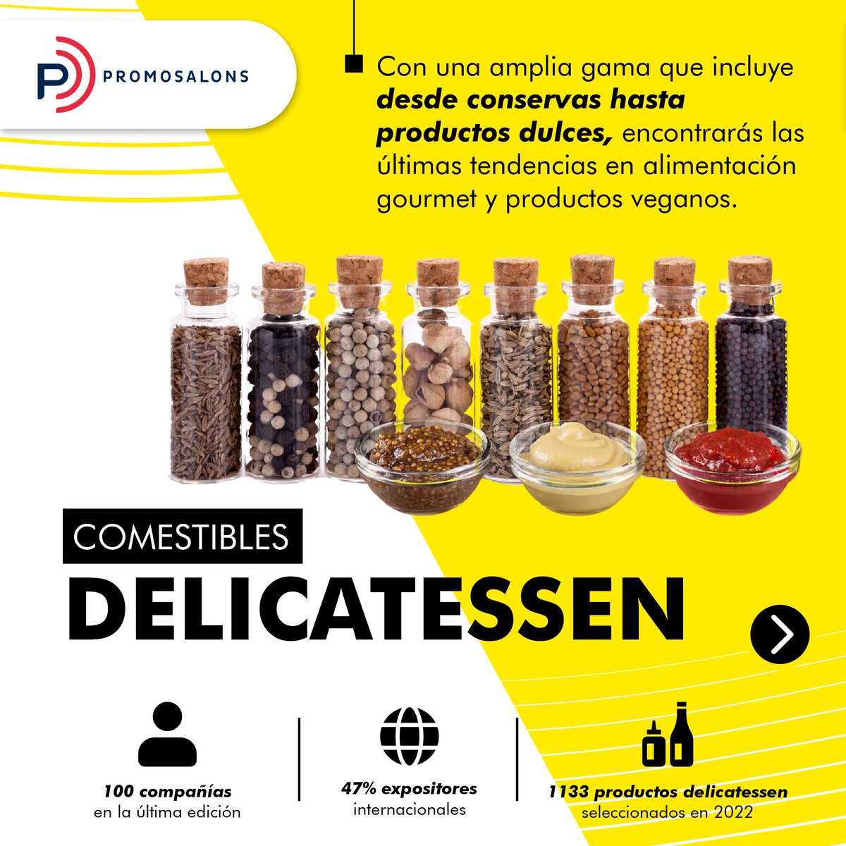 promosalons_col's tweet photo. 🚪¡Tu puerta de entrada al mundo de los comestibles salados, dulces y delicatessen!

🤔¿Buscas expandir tu negocio a nuevos mercados y conectar con compradores internacionales? Regístrate a SIAL Paris 2024 ahora, haz clic en este enlace: https://t.co/sZBzAadYsR https://t.co/Lvhi4vrYo7