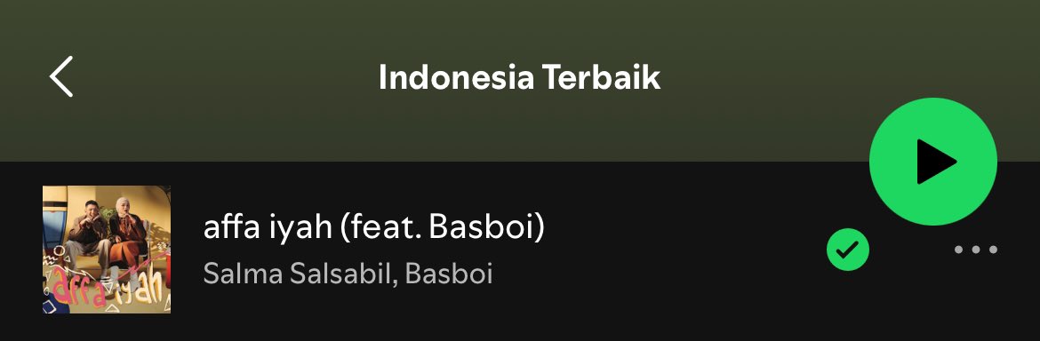 phy16__'s tweet photo. affa iyah β’ salma salsabil x basboi
Playlist Spotify
#1 Radar Indonesia (Cover)
Playlist Digster Indonesia
#3 Indonesia Terbaik
#4 Lagu Viral Trending
#5 Viral Radar
#AffaIyahSalmaSalsabilxBasboi
#Fifthsals https://t.co/8kYY0S7bsj
