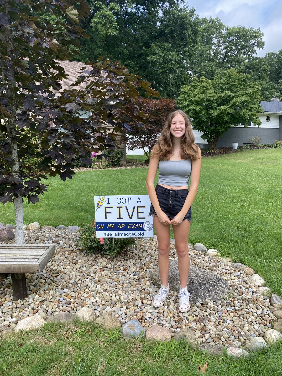 Mr_Osborne_THS's tweet photo. Kingston Kenney and Lily Scherer got a 5 on their APUSH test. Be sure to congratulate them and give them a high five next time you see them. #tallmadgegold #getafive #APUSH https://t.co/Z5BlEXo0TU