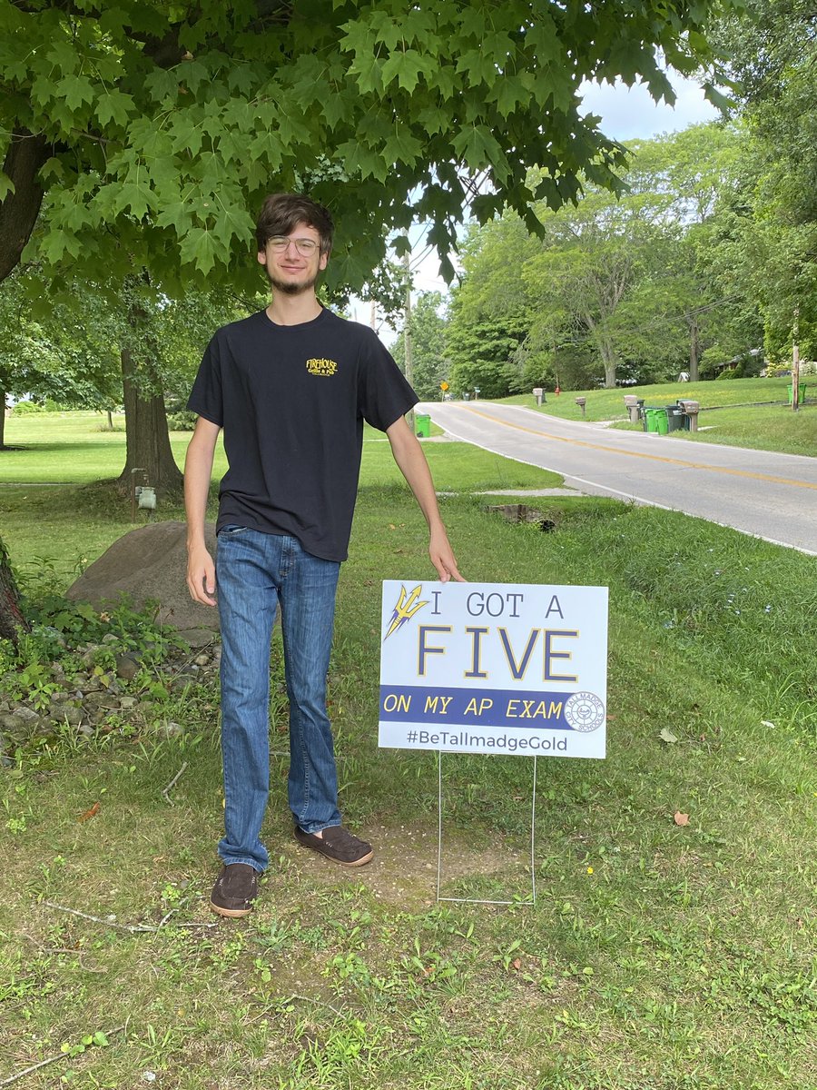 Mr_Osborne_THS's tweet photo. Kingston Kenney and Lily Scherer got a 5 on their APUSH test. Be sure to congratulate them and give them a high five next time you see them. #tallmadgegold #getafive #APUSH https://t.co/Z5BlEXo0TU