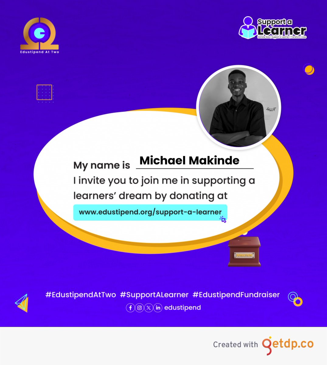 Realmikemakins's tweet photo. Edustipend is turning 2 and giving away 22 laptops! 🎂Help me win by liking, reposting, and tagging a friend.

Let’s celebrate #EdustipendAtTwo together! https://t.co/MhHXaOngC9