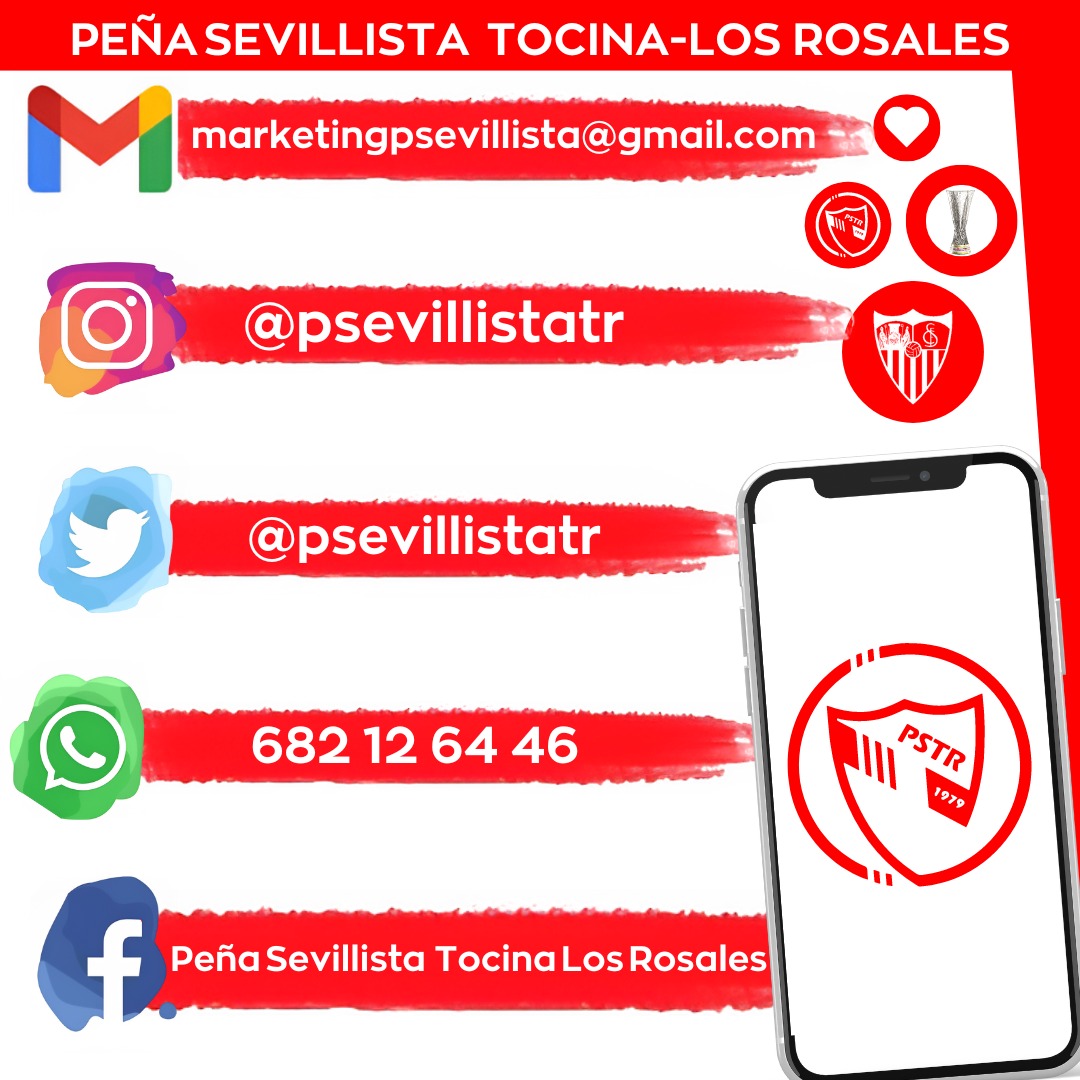 Si quieres estar al tanto de todas las novedades de nuestra peña en la temporada 2024-2025, no olvides seguirnos en nuestro perfiles. #vamosmisevilla