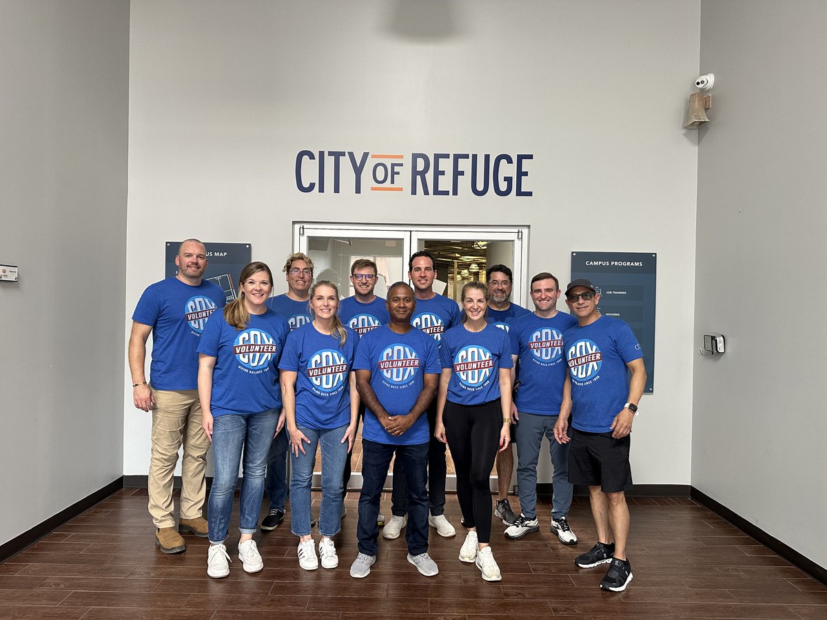 Ahead's tweet photo. Last week, AHEAD joined forces with @CoxComm for a meaningful Day of Service at @cityofrefugeatl. This incredible initiative supports families in crisis, offering them a beacon of hope and a pathway to stability.
 
#LightHopeTransformation #CityofRefuge #AHEADGivesBack https://t.co/KyXumDSvOk