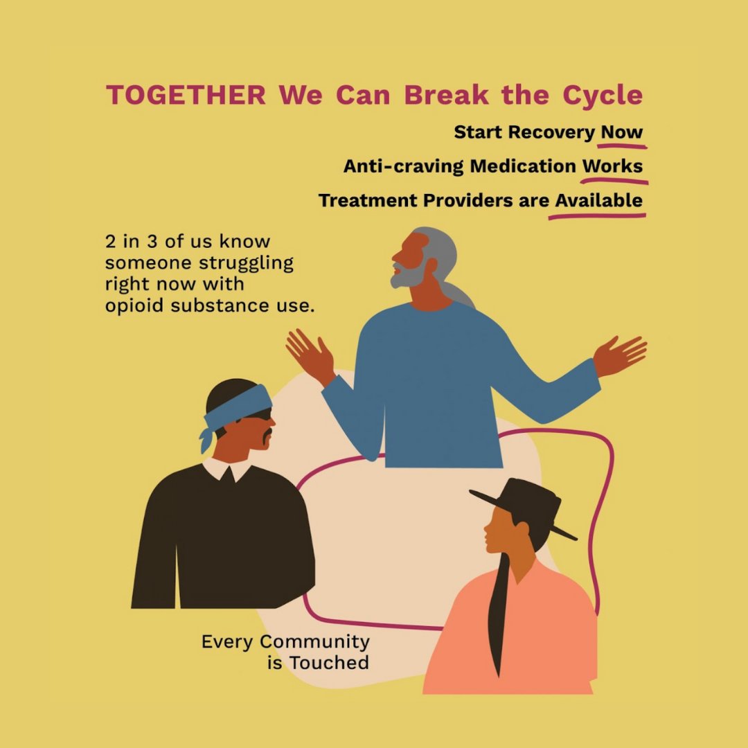 doseofrealitynm's tweet photo. Join us in breaking the cycle of opioid substance use.

Medication-assisted treatment (MAT) combines medication with counseling to help normalize brain chemistry and relieve cravings.

Treatment is available near you, including Telehealth options. https://t.co/mTE0cZxzPl https://t.co/2Db4m2XVGp