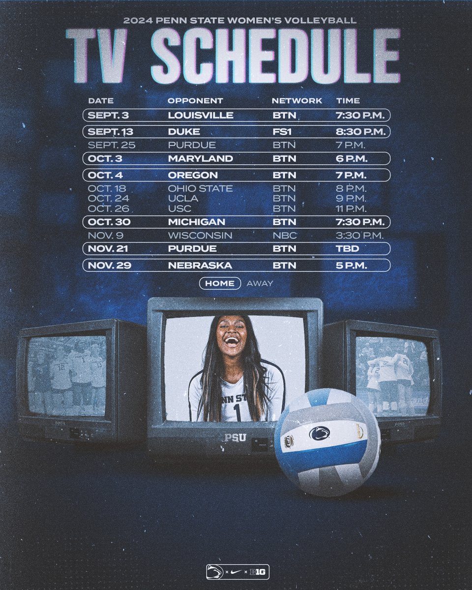 Catch us on 📺 this season

<a href="/BigTenNetwork/">Big Ten Network</a>, <a href="/FS1/">FS1</a> and <a href="/NBC/">NBC Entertainment</a>‼️

#WeAre