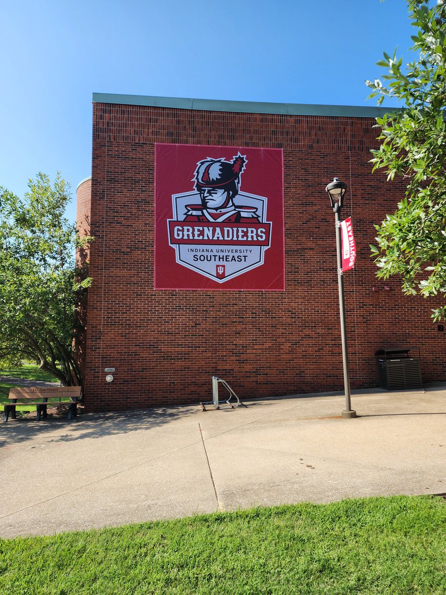 Exciting times at IU Southeast! Today new signage was placed at the Activities Building! 💂
