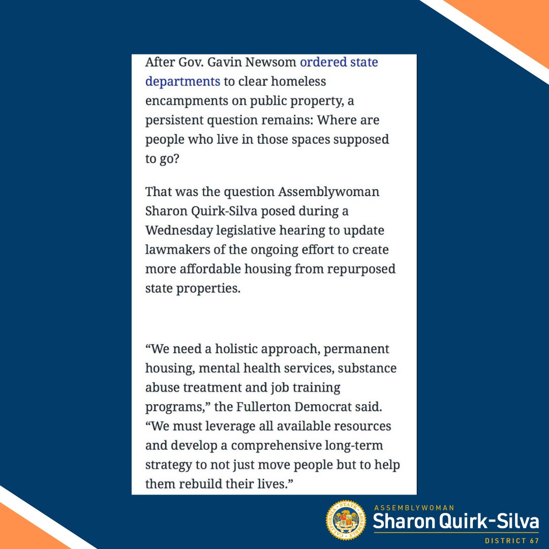 Sharon Quirk-Silva (@quirksilvaca) on Twitter photo Thanks to <a href="/sacbee_news/">The Sacramento Bee</a> for covering our hearing on converting surplus state property into affordable housing! It's crucial to treat homelessness as the humanitarian crisis it is and act urgently. Check out the article: sacbee.com/news/politics-… Thanks to <a href="/sacbee_news/">The Sacramento Bee</a> for covering our hearing on converting surplus state property into affordable housing! It's crucial to treat homelessness as the humanitarian crisis it is and act urgently. Check out the article: sacbee.com/news/politics-…