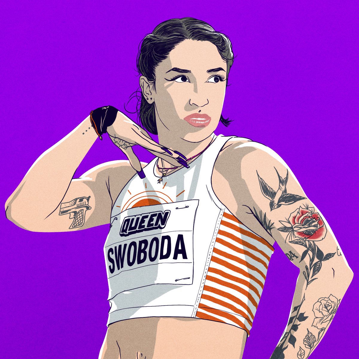 The queen Ewa Swoboda #Paris2024 
#ewaswoboda #illustration