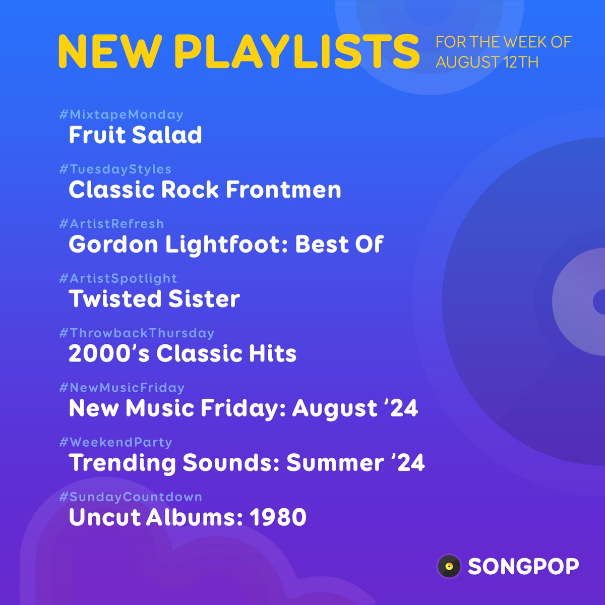 Check out all the #NewPlaylists that are arriving in #SongPop this week!
